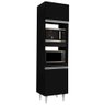 Paneleiro Cozinha Torre Quente 56cm Colorado Preto - Lumil Móveis - 1