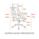 Ver imagem 2 de Cadeira para Escritório Moderna Presidente Giratória Kopenhagen Fratini
