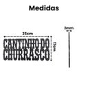 Ver imagem 2 de Frase Decorativa Cantinho do Churrasco Decoração Parede MDF Preto 3mm Área Gourmet Casa Cozinha