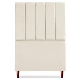 Cabeceira Solteiro 100 Cm com Frame Carla Suede Bege Artte - 5 Cabeceira Solteiro 100 Cm com Frame Carla Suede Bege Artte - 5