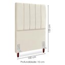 Ver imagem 3 de Cabeceira Solteiro 100 Cm com Frame Carla Suede Bege Artte