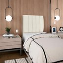 Ver mais imagens de Cabeceira Solteiro 100 Cm com Frame Carla Suede Bege Artte