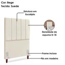 Ver imagem 4 de Cabeceira Solteiro 100 Cm com Frame Carla Suede Bege Artte
