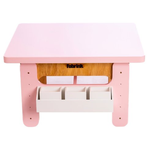 Mesa Infantil Rosa de Madeira Fabrink Diversão e Criatividade
