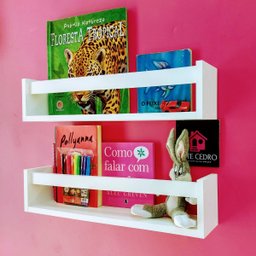 Jogo de Nichos Infantis Porta Livros e Brinquedos Prateleira Quarto Infantil 6un 55cm - 4