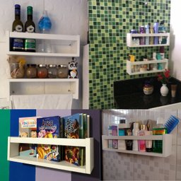 Jogo de Nichos Infantis Porta Livros e Brinquedos Prateleira Quarto Infantil 6un 55cm - 5