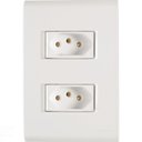 Ver imagem 1 de Conjunto 4x2 com 2 Tomadas 2p+t Tramontina 10 a 250 V Liz Branco Tramontina