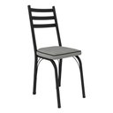 Ver imagem 2 de Kit com 4 Cadeiras de Jantar Aço Tubular 141 Sf Preto/Platina - Movelpolo