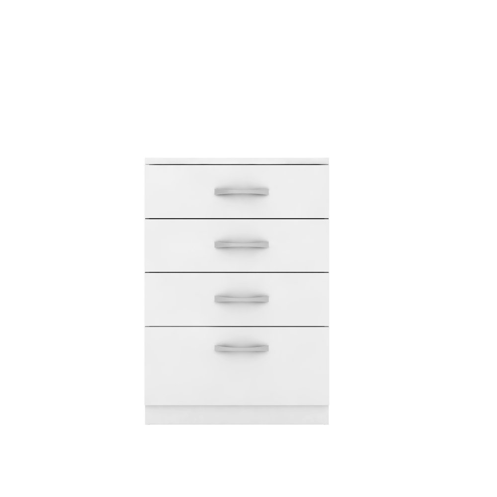 Conjunto Quarto Guarda Roupa e Comoda Pescara Branco Rosa - 7