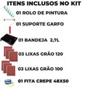 Ver imagem 6 de Rolo 23cm Poliamida + Suporte Rolo 23cm + Bandeja para Pintura 2,7l + 3 Lixas 120 + 3 Lixas 100 + Fi