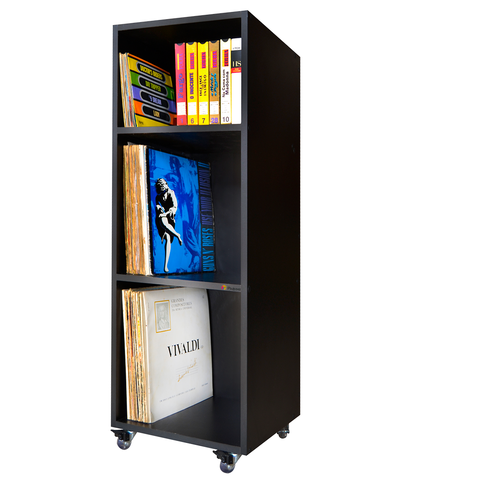 Estante para Disco Ld Vinil Retrô Preta