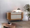 Ver imagem 2 de Buffet Aparador Cristal 163cm – Portas de Correr, Gavetas Telescópicas e Vidro
