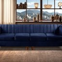 Ver imagem 1 de Sofá 4 Lugares Decoração Retrô Clássico Realeza Chesterfield