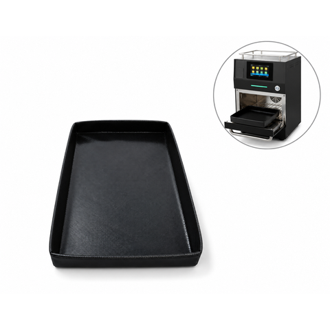 Bandeja Antiaderente em Fibra de Vidro 18x14x2,5cm Preta - Mezza