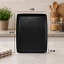 Ver imagem 2 de Bandeja Antiaderente em Fibra de Vidro 18x14x2,5cm Preta - Mezza