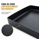 Ver imagem 4 de Bandeja Antiaderente em Fibra de Vidro 18x14x2,5cm Preta - Mezza