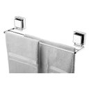 Ver imagem 1 de Toalheiro Duplo Porta Toalha Banho Ventosa Cromado Future