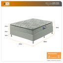 Ver imagem 2 de Cama Box Viúva Cinza + Colchão Ortopedico Espuma D33 Pillow Top Hanover One 128x188x59cm
