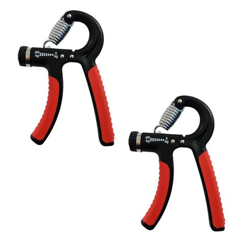 Kit 2 Hand Grip Fortalecedor de Mãos e Punhos Treino Fisioterapia Preto