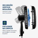 Ver imagem 4 de Ventilador de Coluna Mondial 40cm Super Turbo 8 Pás Vtx-40c-crystal Preto Azul 220v