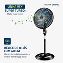 Ver imagem 2 de Ventilador de Coluna Mondial 40cm Super Turbo 8 Pás Vtx-40c-crystal Preto Azul 220v