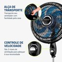 Ver imagem 6 de Ventilador de Coluna Mondial 40cm Super Turbo 8 Pás Vtx-40c-crystal Preto Azul 220v