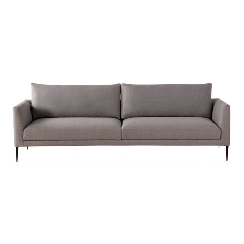 Sofá 3 Lugares em Linho Sintético - Mon011:215cmx88cmx90cm
