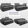 Sofá sem Caixa Retrátil 1,80m Softgel Celeste Velusoft Cinza Cama Inbox - 5