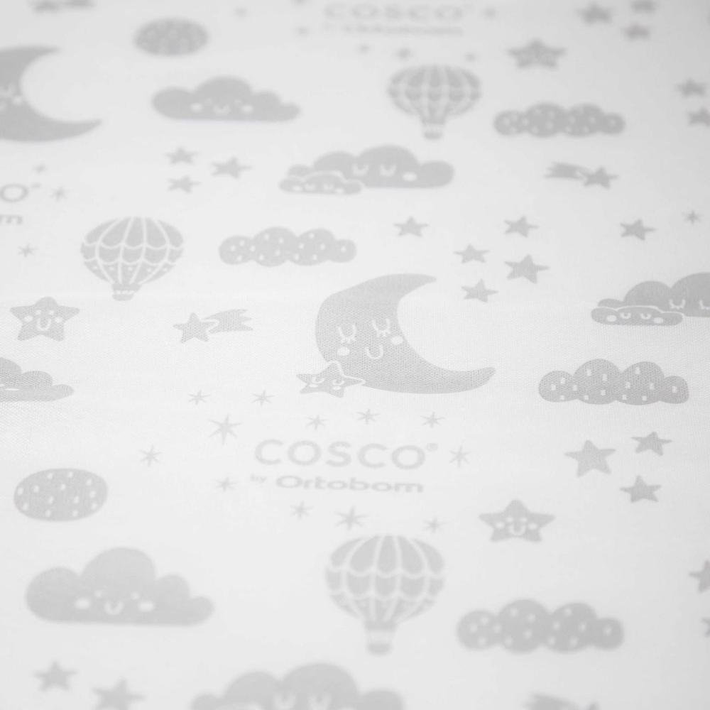 Colchonete para Berço TAM 3 (101x66x4) Cosco Branco Estampado - 5