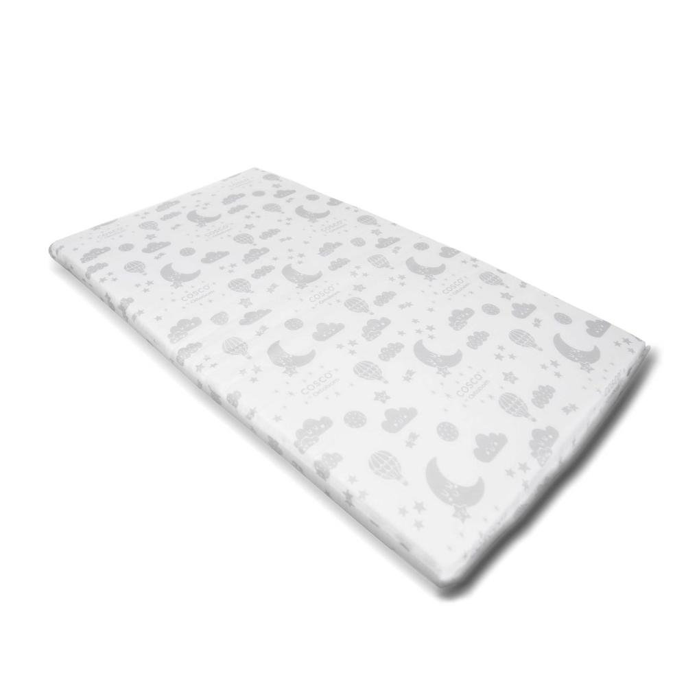 Colchonete para Berço TAM 3 (101x66x4) Cosco Branco Estampado - 4