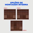 Ver imagem 4 de Guarda-Roupa Casal MDF 8 Portas Império Marrom/Castanho