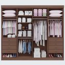 Ver imagem 7 de Guarda-Roupa Casal MDF 8 Portas Império Marrom/Castanho