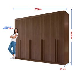 Guarda-Roupa Casal MDF 8 Portas Império - 4