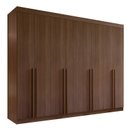 Ver imagem 2 de Guarda-Roupa Casal MDF 8 Portas Império Marrom/Castanho