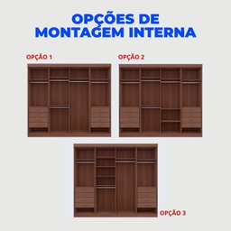 Guarda-Roupa Casal MDF 8 Portas Império - 5