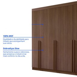 Guarda-Roupa Casal MDF 8 Portas Império - 10