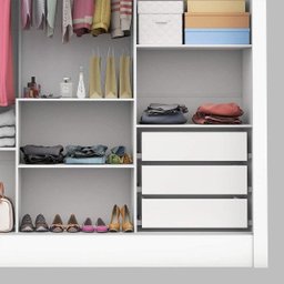 Guarda-Roupa Casal 3 Portas com Espelho Santiago Plus Espresso Móveis - 6