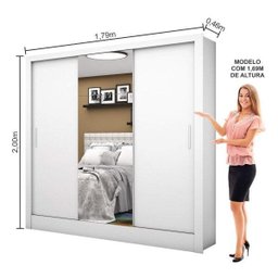 Guarda-Roupa Casal 3 Portas com Espelho Santiago Plus Espresso Móveis - 4