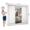 Ver imagem 4 de Guarda-Roupa Casal 3 Portas com Espelho Porto Plus Espresso Móveis Branco