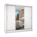Ver imagem 3 de Guarda-Roupa Casal 3 Portas com Espelho Porto Plus Espresso Móveis Branco