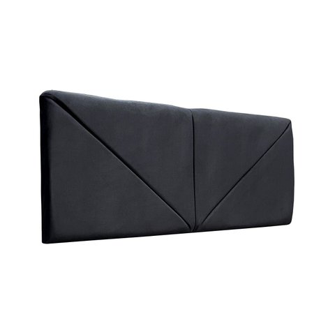 Cabeceira Módulos V Almofadada para Cama Luxo Clean Suede Rbl:solteiro Painel/cinza