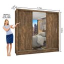 Ver imagem 4 de Guarda-Roupa Casal 3 Portas com Espelho Porto Plus Espresso Móveis