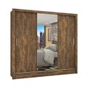 Ver imagem 3 de Guarda-Roupa Casal 3 Portas com Espelho Porto Plus Espresso Móveis