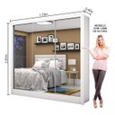 Ver imagem 4 de Guarda-Roupa Casal 3 Portas com Espelho Santiago Premium Espresso Móveis Branco