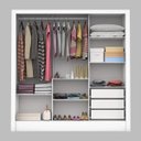 Ver imagem 2 de Guarda-Roupa Casal 3 Portas com Espelho Santiago Premium Espresso Móveis Branco