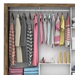 Guarda-Roupa Casal 3 Portas com Espelho Santiago Premium Espresso Móveis - 5