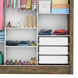 Guarda-Roupa Casal 3 Portas com Espelho Santiago Premium Espresso Móveis - 7