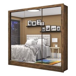 Guarda-Roupa Casal 3 Portas com Espelho Santiago Premium Espresso Móveis - 3