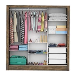 Guarda-Roupa Casal 3 Portas com Espelho Santiago Premium Espresso Móveis - 2