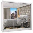 Ver imagem 3 de Guarda-Roupa Casal 3 Portas com Espelho Porto Premium Espresso Móveis Branco